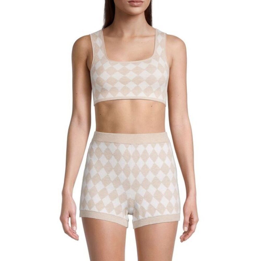 NWT Skin Worldwide Posey Jacquard Bra Top XXL